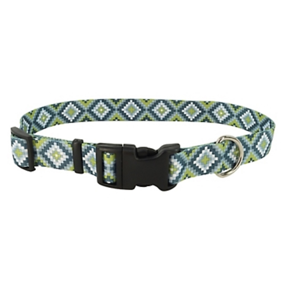 Retriever Adjustable Dog Collar Citron Aztec Native Pattern Large 18" - 26" New